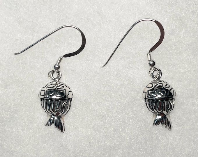 Sterling Silver Jellyfish Wire Earrings