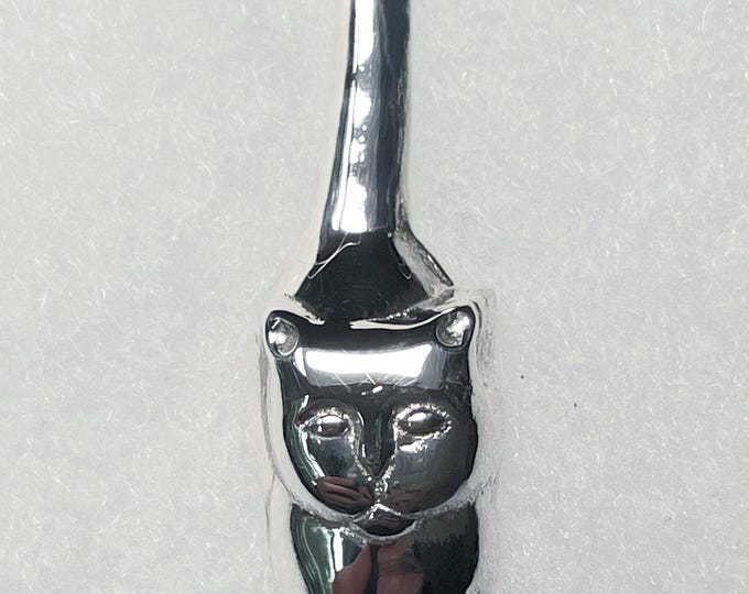 Sterling Silver Walking Cat Pendant – Pet Jewelry