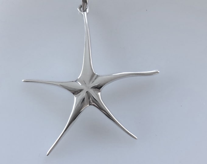 Sterling Silver Large Starfish Pendant