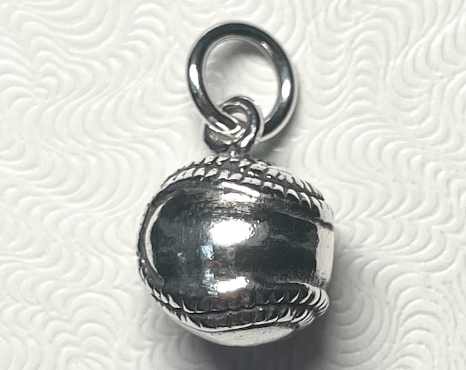 Sterling Silver Baseball Pendant