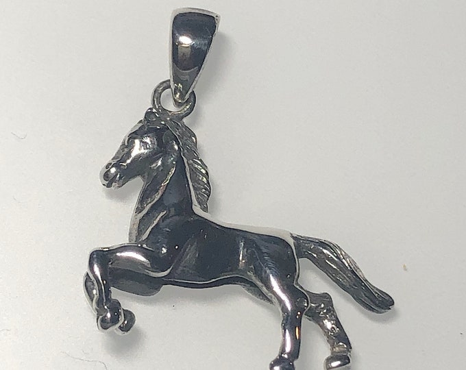 Sterling Silver Horse Pendant - Animal,  Wildlife jewelry