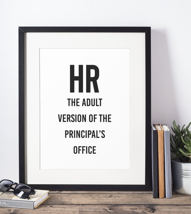 Funny office decor, Funny wall art, Work Poster, Office Decor Print, HR, Human Resources image 8