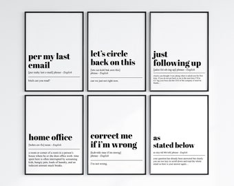 Funny Office Decor 18 PRINTABLES Office Wall Art Gallery Wall Set Funny ...