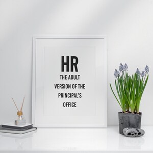 Funny office decor, Funny wall art, Work Poster, Office Decor Print, HR, Human Resources image 9