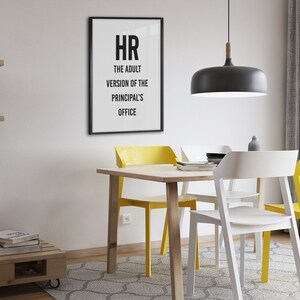 Funny office decor, Funny wall art, Work Poster, Office Decor Print, HR, Human Resources image 2