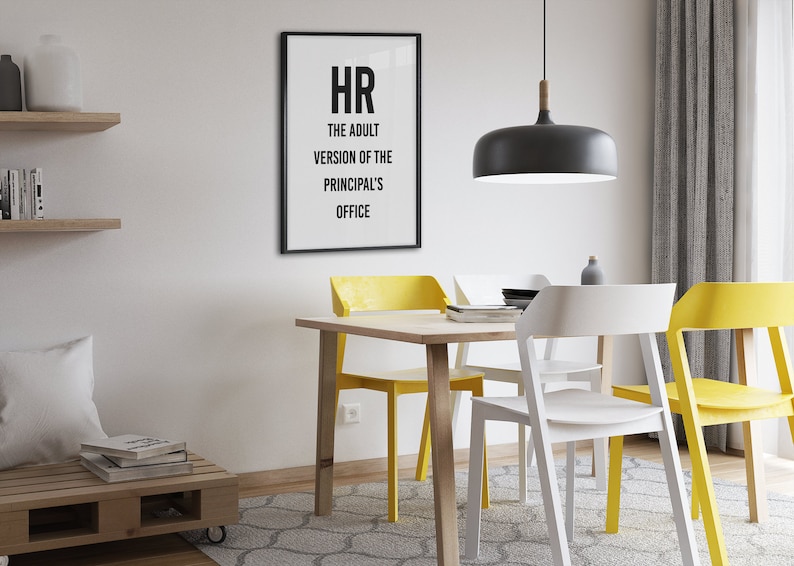 Funny office decor, Funny wall art, Work Poster, Office Decor Print, HR, Human Resources image 2