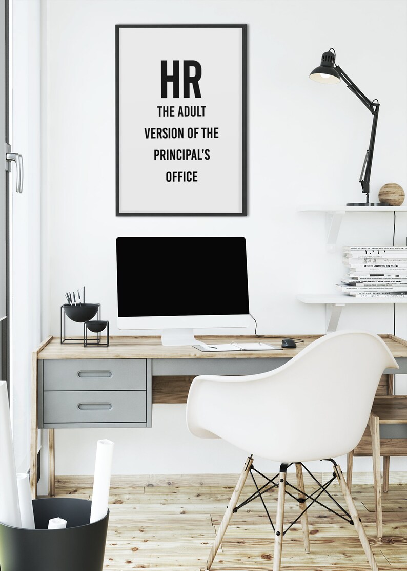 Funny office decor, Funny wall art, Work Poster, Office Decor Print, HR, Human Resources image 3