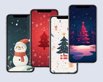 Christmas iPhone Wallpaper: Festive Holiday Designs (Digital Download)