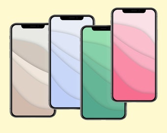 Pastel iPhone Wallpaper: Abstract Mobile Backgrounds (Digital Download)