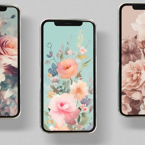Fondos de pantalla de primavera, papel tapiz floral para iPhone, colección minimalista de papel tapiz para teléfonos inteligentes