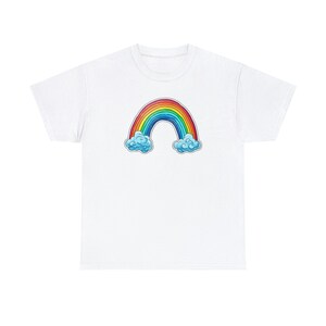 Rainbow Tee, Retro T-shirt, Retro Rainbow, Retro colors, 80s, 70s Rainbow, Vintage, 80s Rainbow, Blue Rainbow, Rainbow T-shirt
