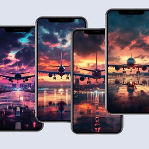 Colorful Wallpaper, Digital Wallpaper, Digital Download, Digital Design, Plane Wallpaper, Aviation Wallpaper, Aviation, Airplane Wallpaper