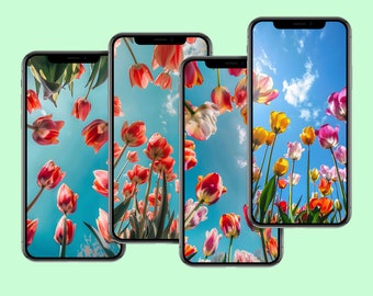 Sfondi floreali primaverili per cellulari: 4 sfondi HD per telefoni (download digitale)