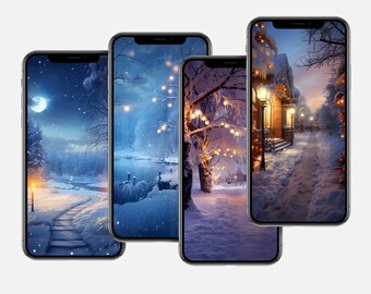 Sfondi natalizi per cellulari: sfondi invernali per iPhone e Android (download digitale)