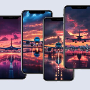 Colorful Wallpaper, Digital Wallpaper, Digital Download, Digital Design, Plane Wallpaper, Aviation Wallpaper, Aviation, Airplane Wallpaper