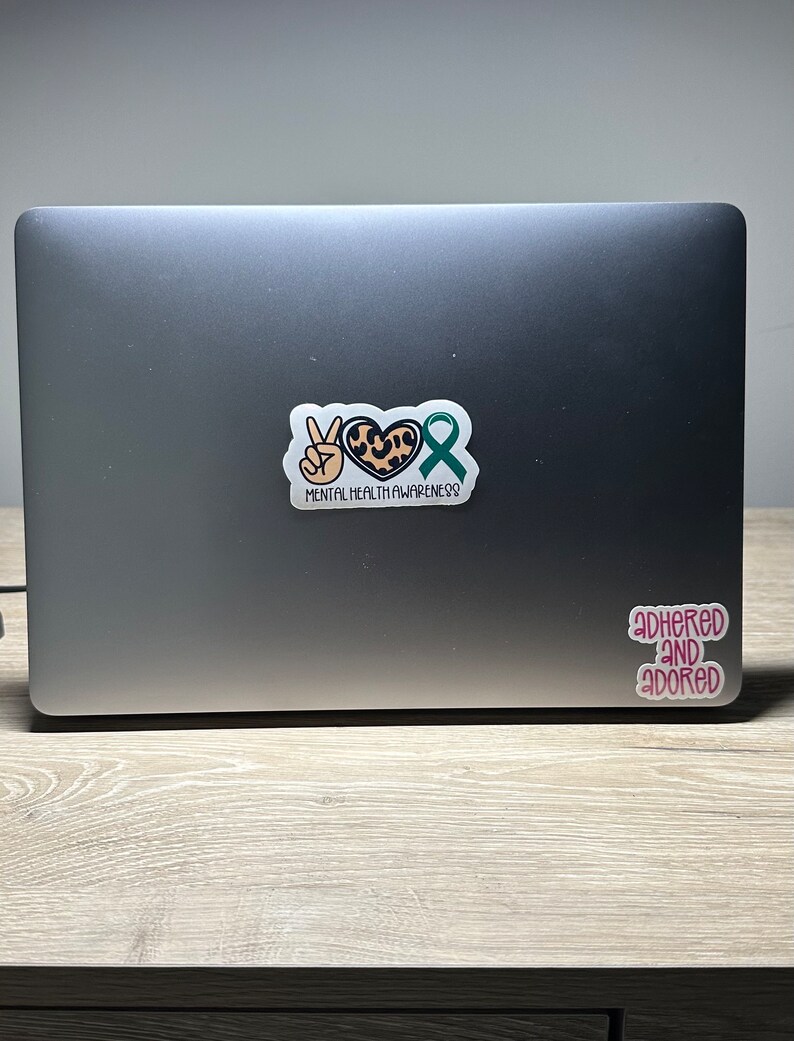 Peace Love Mental Health Awareness Vinyl Holographic Sparkle Water ...