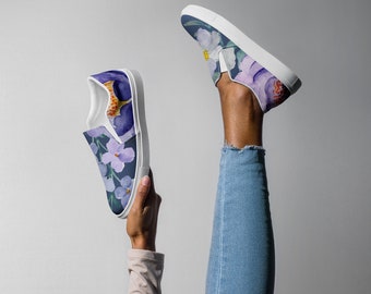 Women’s slip-on canvas shoes with Lilies
