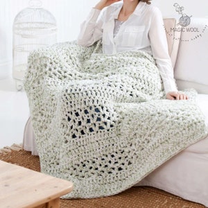 Crochet Pattern, Bernat Blanket Extra V-stitch Jumbo Blanket, Easy Crochet  Pattern, Instant PDF Download 