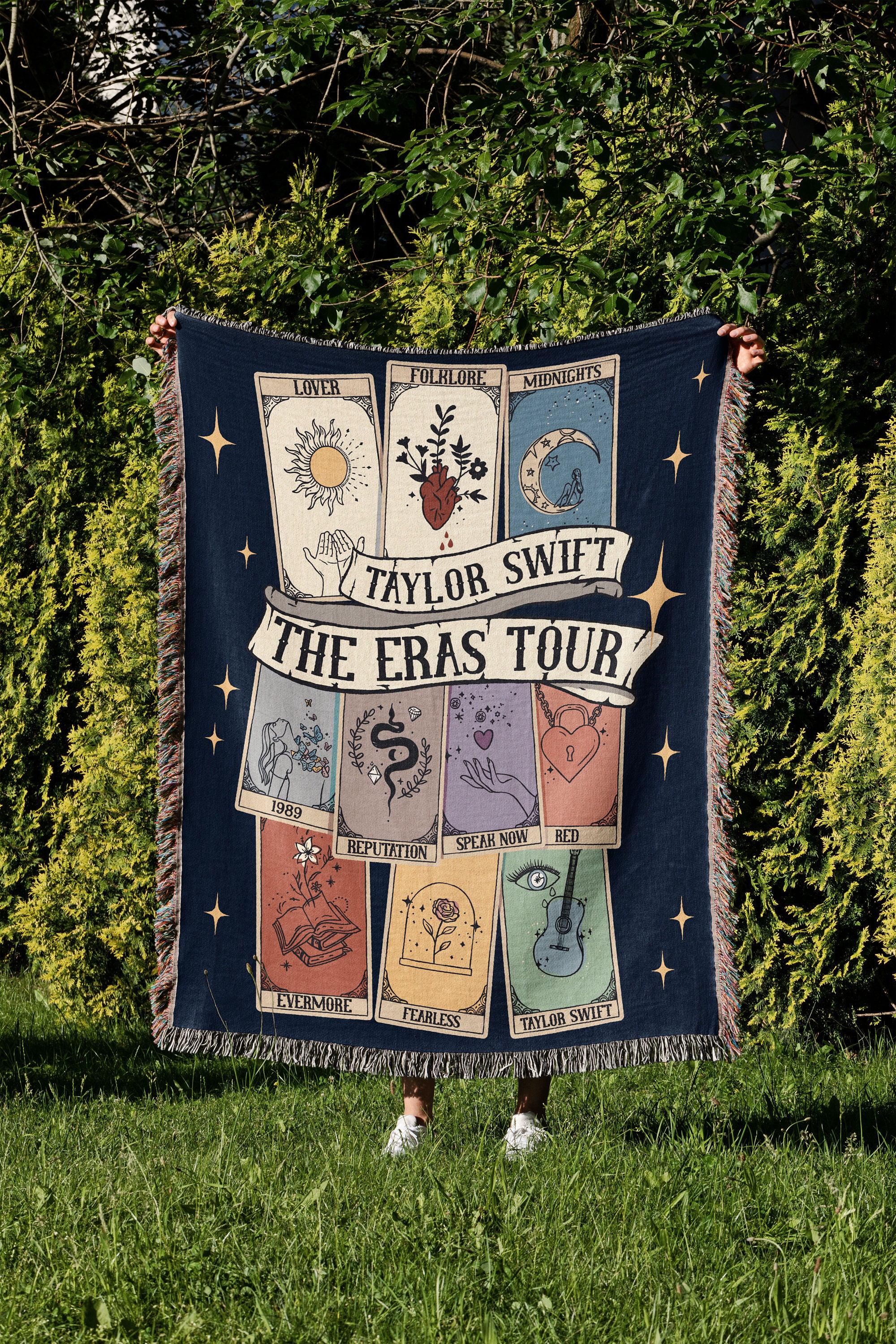 Discover Eras Tour Hand Woven Blanket | taylor version Tapestry Throw | Christmas Gift