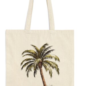 Borsa tote in tela di cotone, palma, piscina, shopping, spiaggia, viaggio, scuola universitaria, palestra, design minimalista, regalo