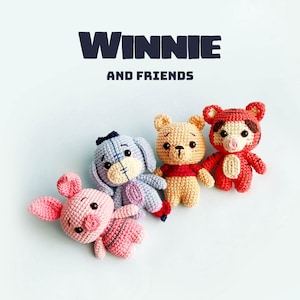 Colección de patrones de crochet de Winnie y sus amigos: diseños clásicos para todos los niveles