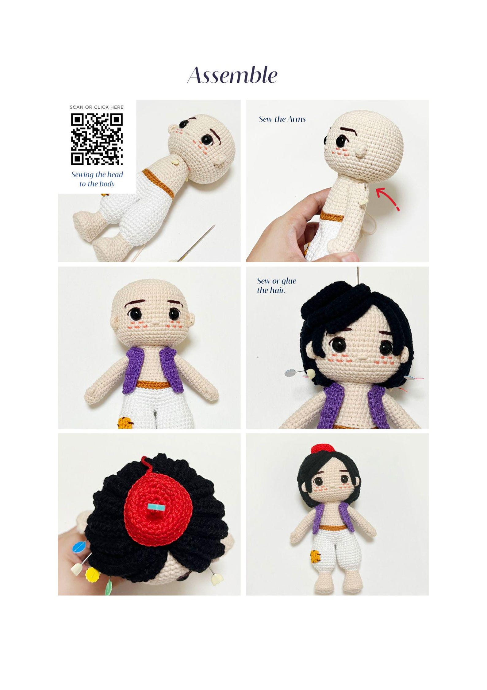 Jasmine and Aladdin Crochet Pattern Collection - Magical Characters for ...