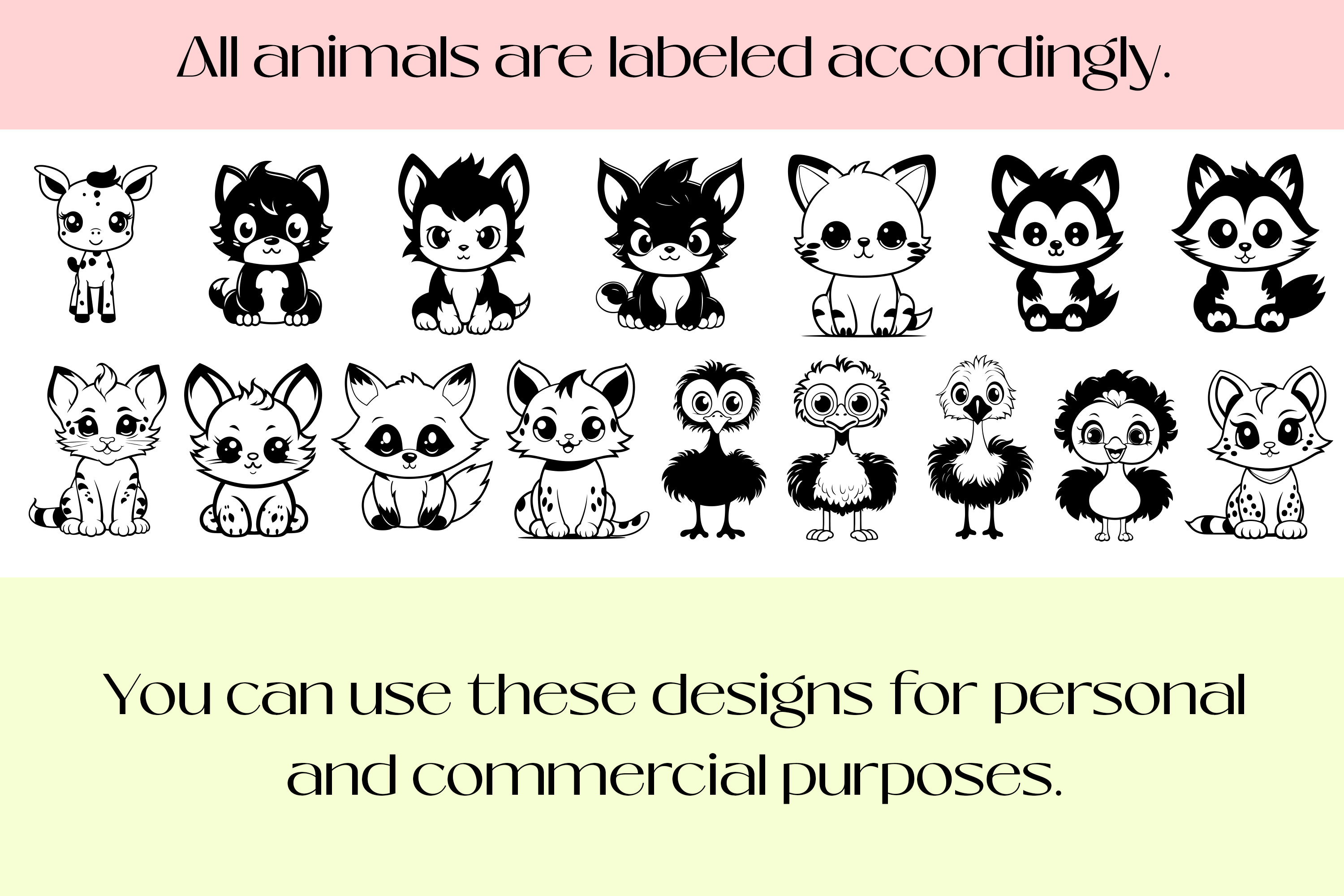 100 Animal Doodle Svg Bundle Animal Svg Doodle Svg Pet Svg Cute Animal ...