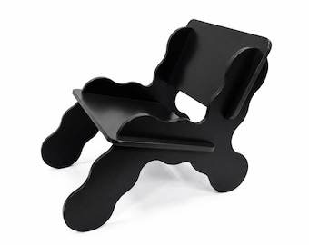 Black Lounge Chair | Modern Designer Furniture | Handmade New York | MDF Accent Chair