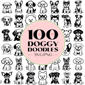 Lot de 100 chiens Svg | Chiot Svg | Beagle Svg | Labrador svg | Bouledogue svg | Golden retriever svg | Berger allemand svg | Pépinière svg | Rauque