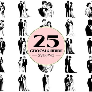 Bräutigam und Braut SVG, Hochzeit svg, Split-Hochzeit svg, Mr und Mrs, Braut-Svg, Hochzeit-Silhouetten, Ehe svg, Cricut-Datei, Cut-Datei, PNG