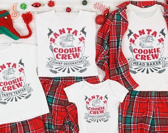 Cookie Baking Crew Matching Shirts for Christmas Groups, Family Christmas Pajamas Set, Christmas Pjs Family Set, Large Family Pajamas Set