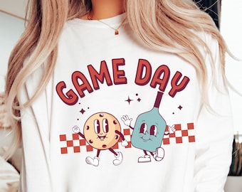 Pickleball Game Day Longsleeve Shirt, Retro Pickleball Player Long Sleeve Shirt, Pickleball Pullover, Pickleball Player Gift, Long Sleeve