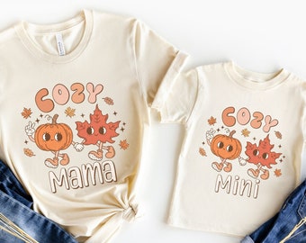 Mommy and Me Fall Shirts, Cozy Mama and Mini Shirts, Matching Thanksgiving Shirts, Matching Mother Daughter Fall Shirts, Mother Son Fall