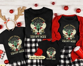 Custom Family Spooky Christmas Shirts, Family Christmas Shirt, Personalized Christmas Family Matching Shirts, Mommy and Me Christmas Shirts