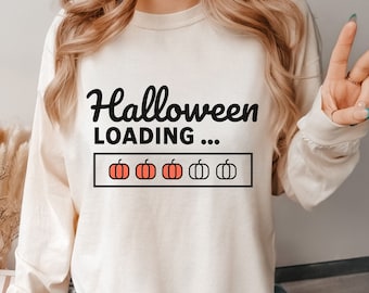 Pc Gamer Girl Fall Long Sleeve Shirt, Pc Gamer Gift, Gamer Husband Gift, Halloween Long Sleeve Shirt, Retro Spooky Long Sleeve Shirt