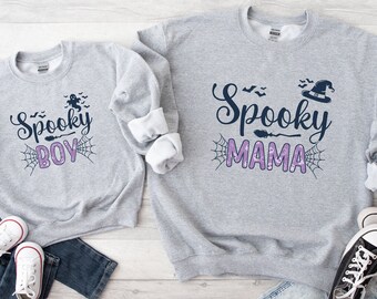 Mommy And Me Halloween Sweatshirts, Halloween Mother Daughter Matching Pullover, Mother Son Halloween Sweaters, Halloween Sweatshirt Family