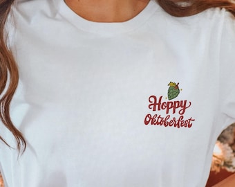 Funny Embroidered Oktoberfest Shirt, Festive Beer Embroidered Crewneck, Octoberfest Tshirt, Beer Lover Shirt, German Beer Garden pullover