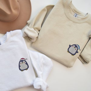 Embroidered Matching Couples Christmas Sweatshirts, His and Her Christmas Sweatshirt, Christmas Sweater, Embroidered Pullover Crewneck