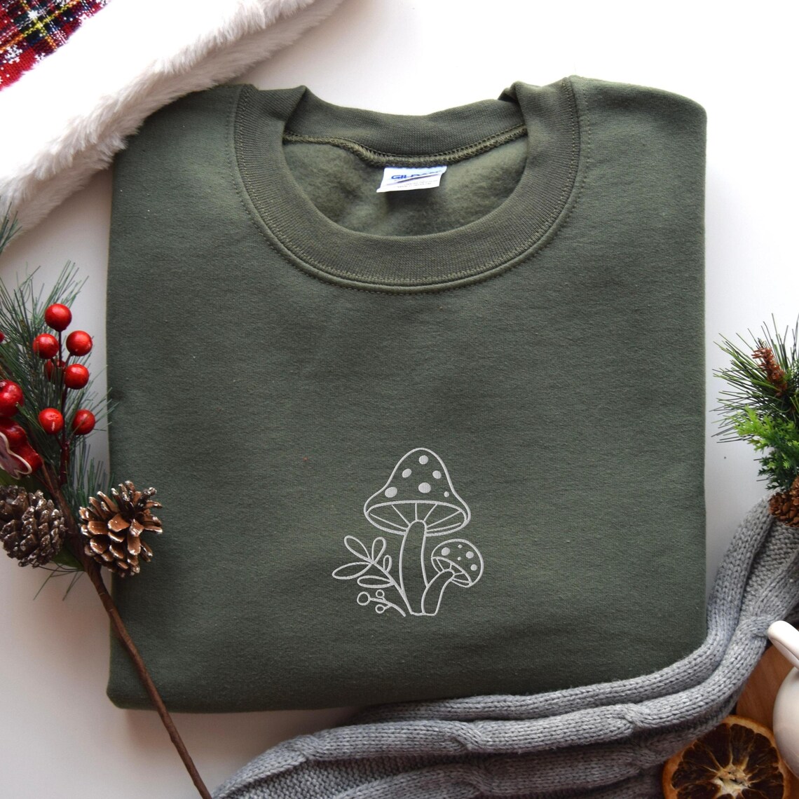 Maglione Lavorato In Cotone Biologico Müsli Botany Per Bambine – Con Fungo E Lumaca (GOTS)
