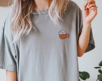 Embroidered Pumpkin Spice Tshirt, Fall Tee | Halloween Shirt | Hello Pumpkin | Fall shirts For Women | Embroidered Tee | Fall Jumper