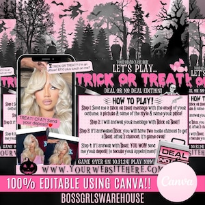 Deal or No Deal Flyer, September Booking Flyer, Deal or No Deal Hair Nails Lash Braids Makeup MUA Wig Flyer, Deal or No Deal Flyer Templates