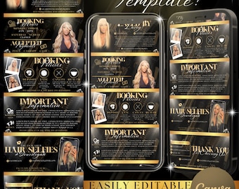 Hair Stylist Acuity Scheduling Template: DIY Website Banners (Canva)