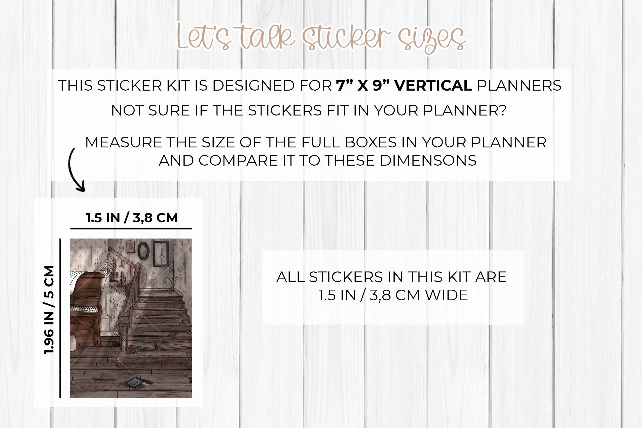 Haunted House Printable Planner Stickers - Weekly Planner Kit, Erin ...