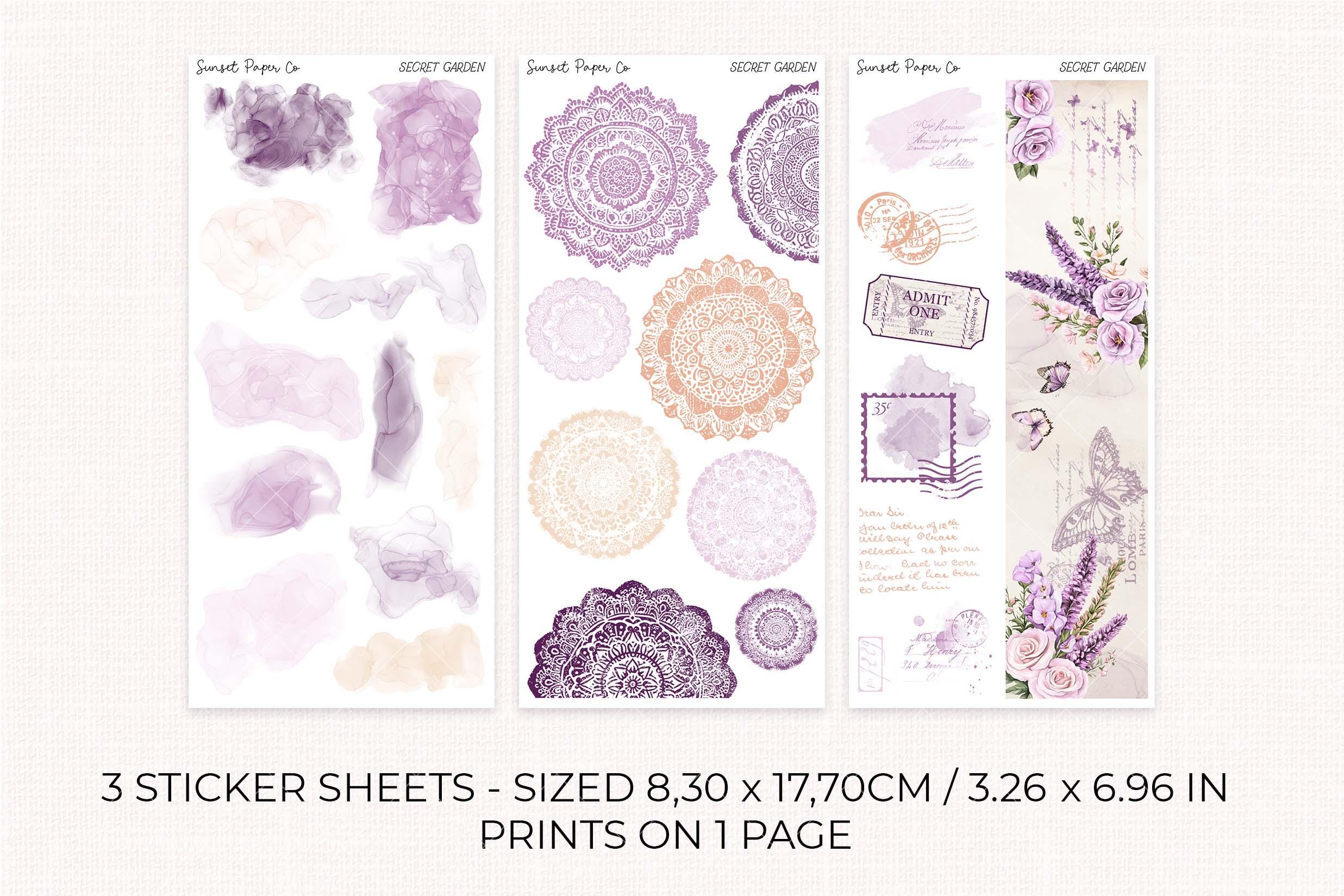 Secret Garden Layering Kit Add-on - Printable Stickers Decorative ...