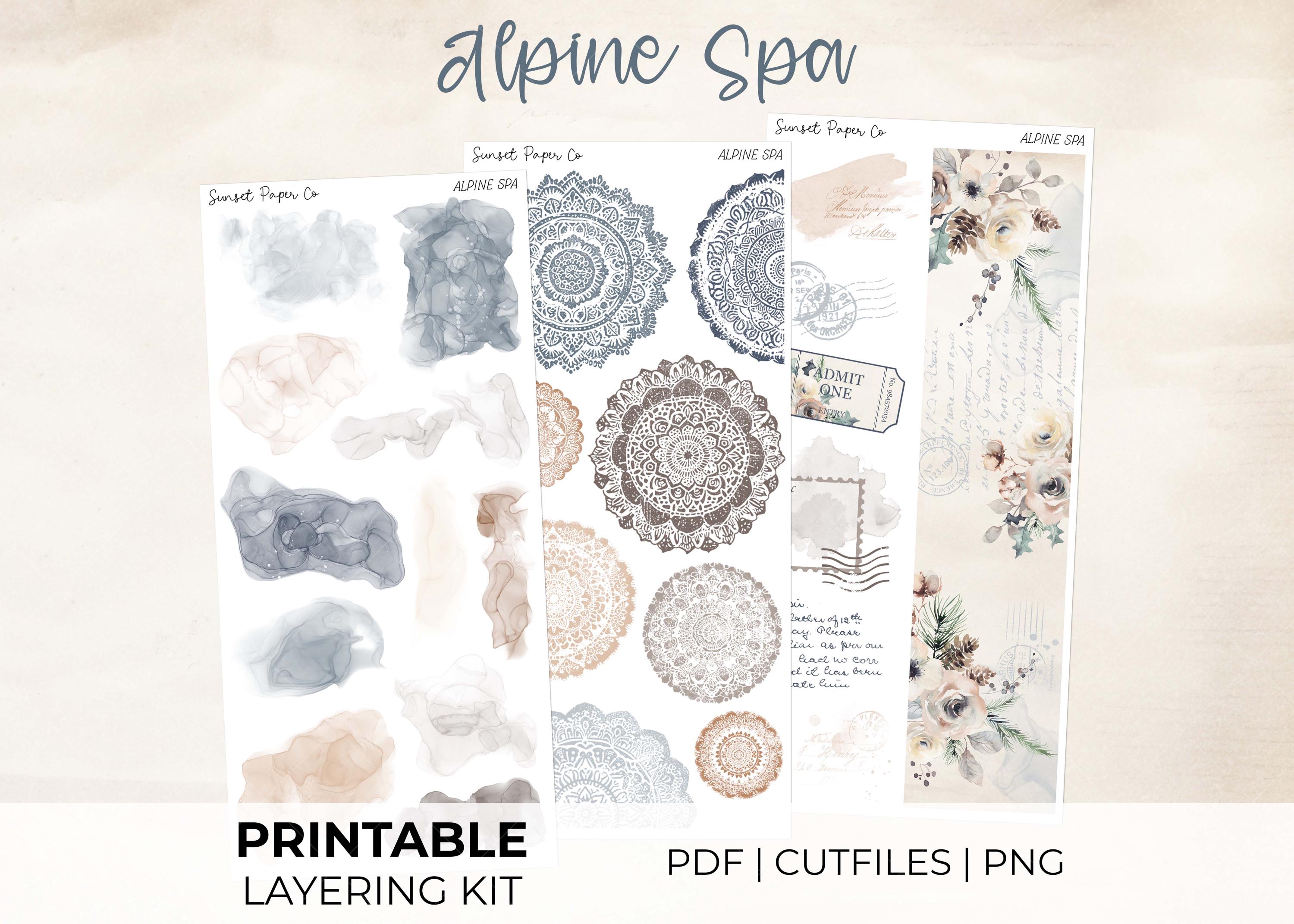 Alpine Spa Layering Kit Add-on - Printable Stickers Decorative Sticker ...