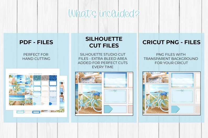 Seaside Printable Planner Stickers - Weekly Planner Kit Erin Condren ...