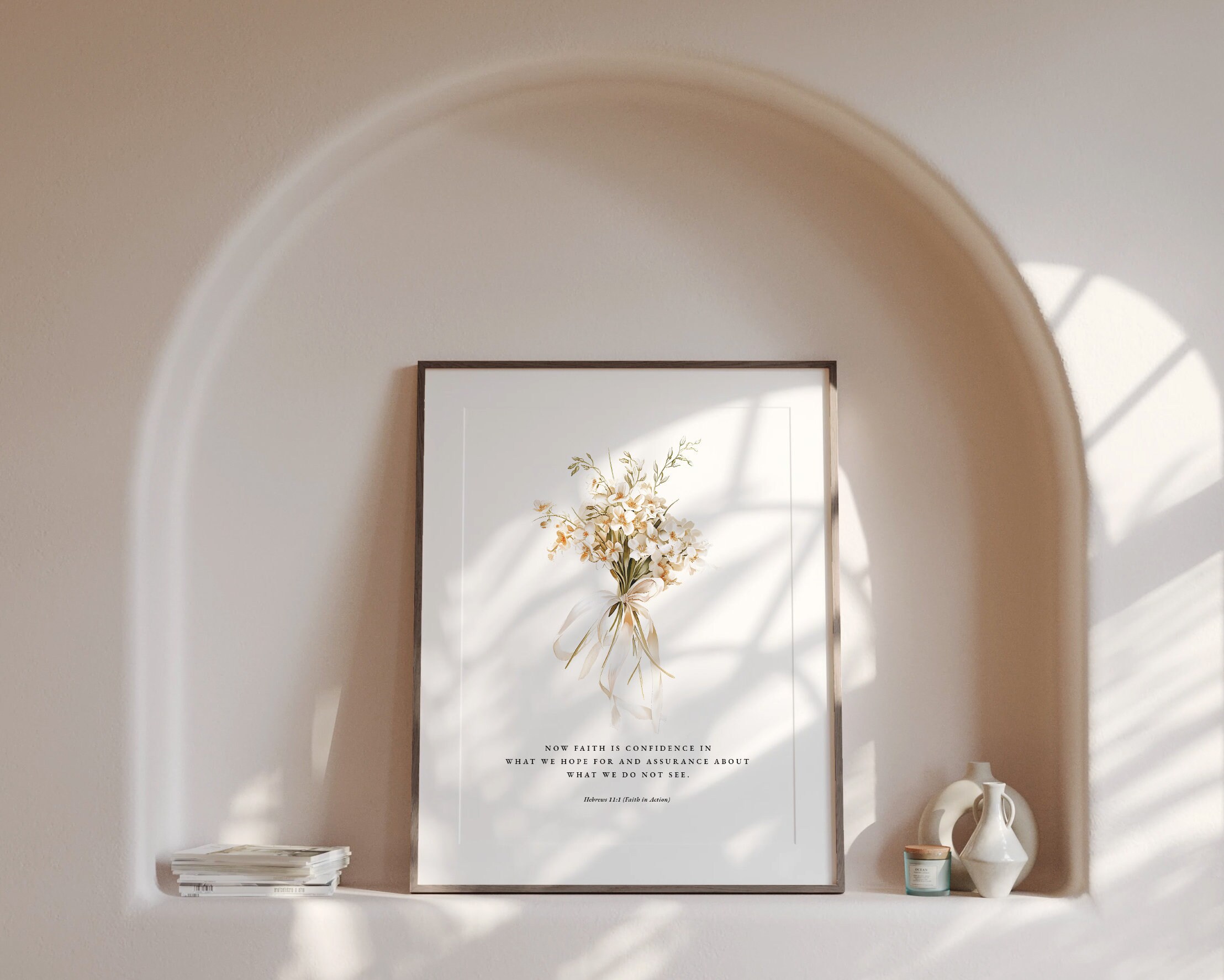 Set of 3 Floral Bible Verse Prints, Christian Wall Art (digital ...