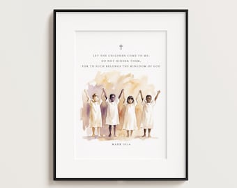 Jesus ama as crianças, berçário cristão, arte cristã infantil, download digital, retrato de Jesus, pintura de Jesus, arte de parede com Jesus, decoração para casa