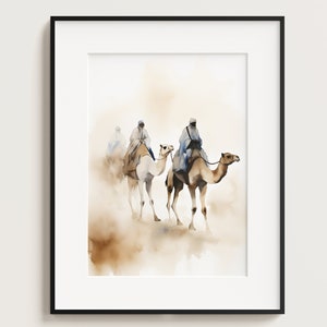 Three Wise Men, Magi, Nativity Scene, Birth of Jesus, Christmas Art, Bible Art, Bible Scene, Bible painting, Christian wall art, home decor