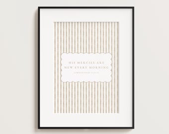 Striped Bible Verse Print, Christian Wall Art (Digital Download)